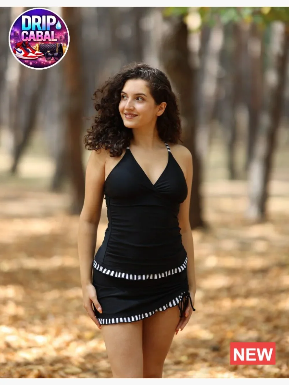 Women Tankini Swimsuits with Skirt - Two Piece Tummy Control Skirted Bathing